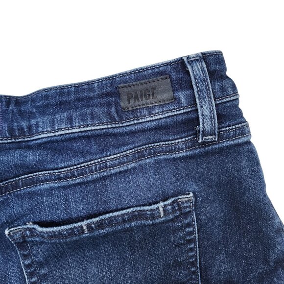 Paige Jimmy Jimmy Short Womens Denim Shorts Size 28 With Zipper & Button Closure - Picture 8 of 9